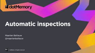 Automatic Inspections - dotMemory Video Tutorial