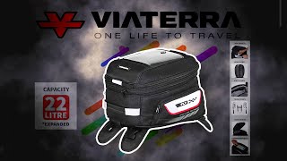 Viaterra Fly Universal Tank Bag || 22 litre || Bike Installation || Non - Magnetic || Best For Rides