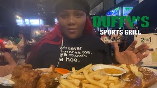 Late night chillen with lil bro at Duffys Sports Grill | Food Review \u0026 Beautiful Miami View