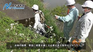 出水期に備え河川一斉点検　鳥取県土整備事務所　日本海新聞