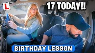 First Ever Driving Lesson on her 17th Birthday | Phoebe Lesson 1