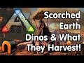 Ark: SCORCHED EARTH FARMING DINOS & WHAT THEY HARVEST