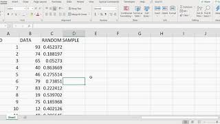 RANDOM SAMPLE WITHOUT REPLACEMENT - EXCEL 2016