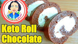 Keto Roll Chocolate ช๊อคโกเลต โรล สูตรคีโต