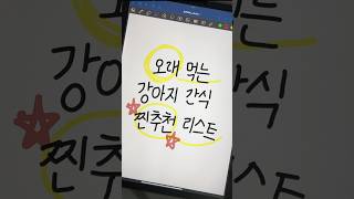 오래 먹는 강아지 간식 찐추천 리스트 #강아지간식 #shortsyoutube