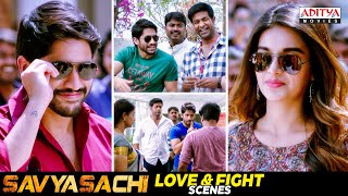 "Savyasachi" Love & Fight Scenes | Naga Chaitanya | Madhavan | Nidhhi Agerwal | Aditya Movies