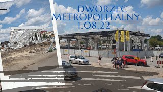 Dworzec Metropolitalny i ulica 1-go Maja w Lublinie 1 VIII 2022