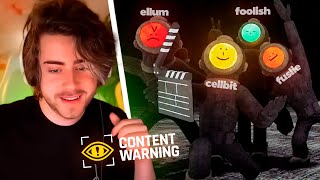 cellbit playing CONTENT WARNING with Ellum, Fuslie and Foolish