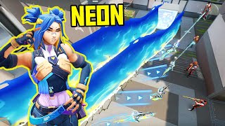 THE POWER OF NEON - Best Tricks \u0026 200 IQ Outplays - VALORANT