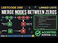 LeetCode 2181: Merge Nodes in Between Zeros | JavaScript Solution Explained
