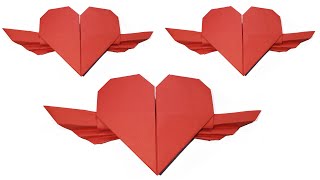 How To Make Origami Heart With Wings Step By Step |Make Easy Origami