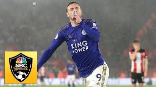 Jamie Vardy's hat trick against Southampton | Premier League | NBC Sports