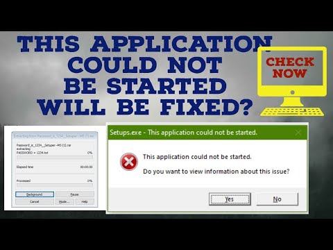 “This application could not be started” How to fix this problem, this application could not be started.