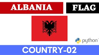 Albania flag drawing using python | #code_gyani