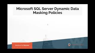 Microsoft SQL Server Dynamic Data Masking Policies
