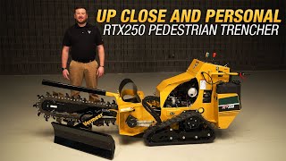 Walkaround of the Vermeer RTX250 pedestrian trencher