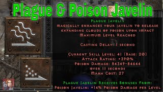 D2R Skills \u0026 Abilities - Poison Javelin \u0026 Plague Javelin (Amazon Javelin \u0026 Spear Tree)