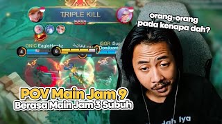 POV Ketika Kamu Main Jam 9 Malam Tapi Dapet Musuh Jam 3 Subuh! 🫵🏻 - Mobile Legends