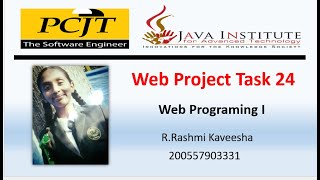 Java Institute || Web Programming || eShop Project Task 24