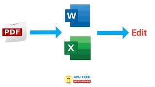 How to Edit PDF by converting in MS Word | Excel OR PowerPoint | Anu tech