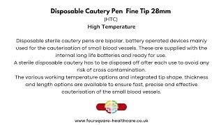 Disposable Cautery Pen   Fine Tip 28mm, HTC High Temperature