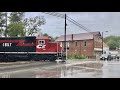 Rare Long Storage Train Move, End Of Railroad Line Short Line Railway Action!  Norfolk & Western Ry