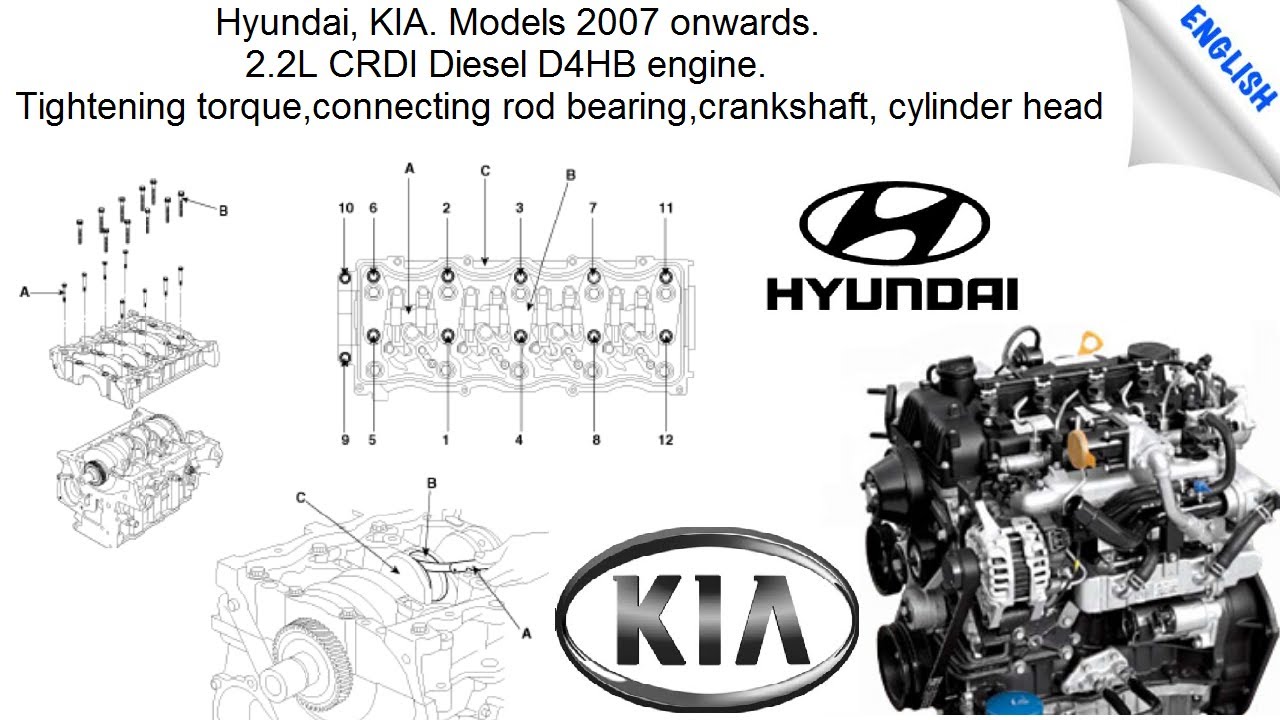 HYUNDAI KIA D4CB ENGINE TORQUE SPECS H1 GRAND STAREX PORTER, 59% OFF