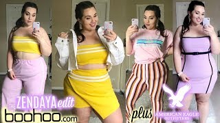 Zendaya X Boohoo EDIT + AMERICAN EAGLE Try-On Haul |Plus Size Fashion|
