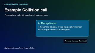 Body Shops Collision AI Phone System | Stop Missing Customer Calls