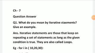 8TH COMPUTER CH-7 ITERATIVE STATEMENTS IN PYTHON VIDEO - 6