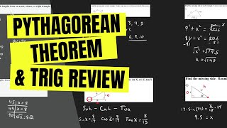 Pythagorean Theorem and Trig Review
