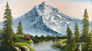 Mountain painting-wet on wet-unedited-for beginner and intermediate artists￼