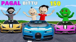 Pagal Bittu Sittu 150 | Super Car Wala Cartoon | Gadi Wala Cartoon | Bittu Sittu Toons | Cartoon