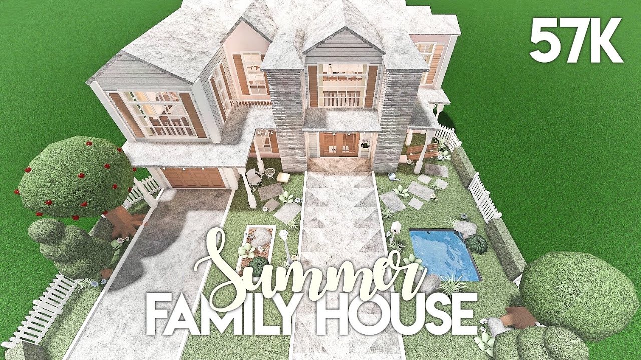 Summer Family House | Bloxburg Build - YouTube