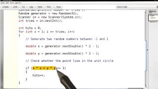 Computing Pi with Darts - Intro to Java Programming