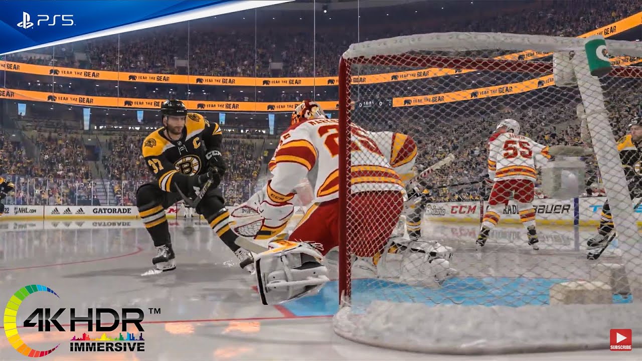 NHL 22 Extreme Double OT Game! Boston Bruins Vs Calgary Flames 4K60FPS ...