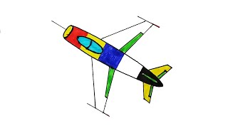 Step by step plane drawing for kids| fighter jet plane drawing easy and simple