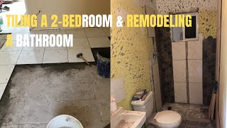 TILING A 2 BEDROOM HOUSE \u0026 A BATHROOM RENOVATION IN PORTMORE JAMAICA