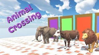 Wild animals crossing fountain Elephant,Lion cow bear| Animals Revolt The Daily kids