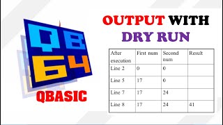 Find the Output With Dry Run in QBasic | Source Code || #MakeEasy
