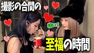 【LE SSERAFIM】サクラにラーメンを食べさせてもらって幸せな顔をするユンジンさん【日本語字幕】