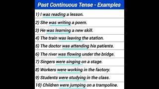 past continuous tense examples