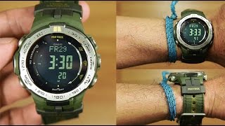 Casio Protrek PRW-3100G-3 *CLOTH BAND - UNBOXING