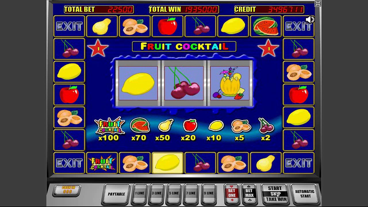 Fruit Cocktail Slot Online + Bonus Games WIN 9 Million - YouTube