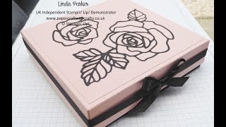 Stampin'  Up! Large Reinforced Gift Box with Rose Garden Thinlits Die insert