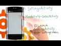 Launch SettingsActivity - Developing Android Apps