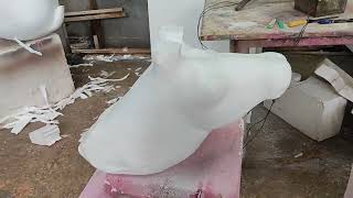 deer sculpture Styrofoam work