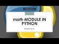 math module in Python | Modules | Python Lectures |