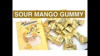 LOT100 SOUR + MANGO FLAVOURED GUMMY UNWRAPPING FROM MALAYSIA