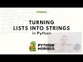 Turn a list into a string in Python with the string 